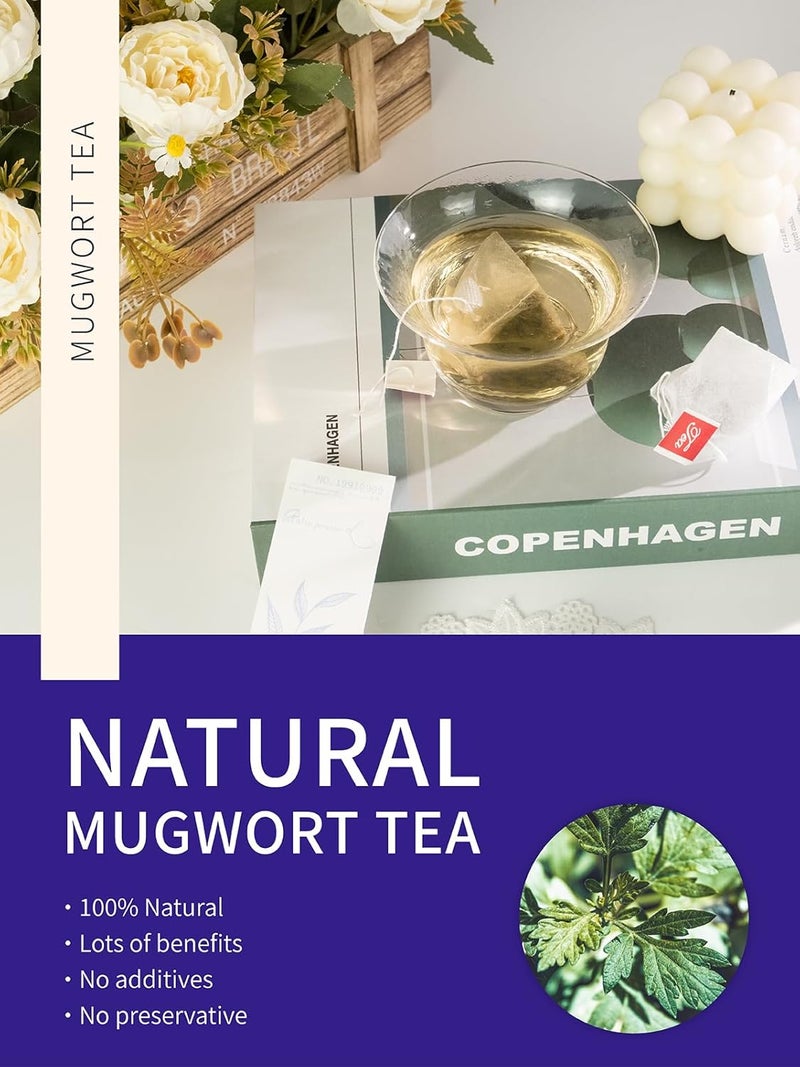 TeeLux Mugwort Tea Bags - 100% Natural Dried Mugwort Herb Tea, Caffeine Free, 40 Count - Image 5